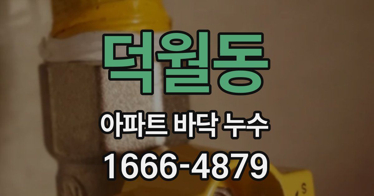 덕월동 아파트 바닥 누수