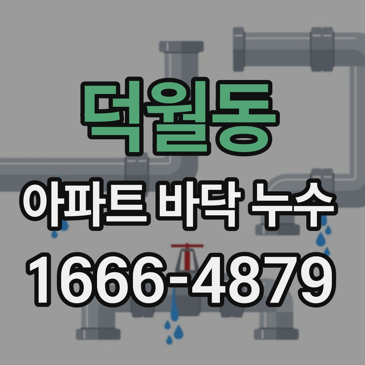 덕월동 아파트 바닥 누수