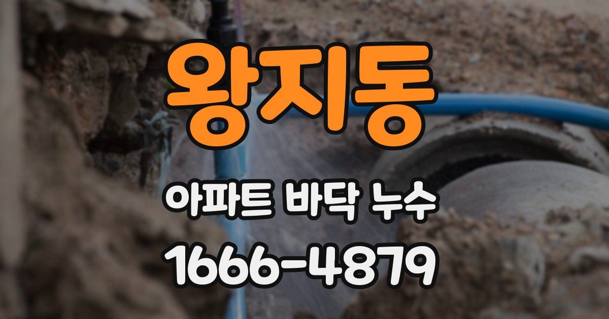 왕지동 아파트 바닥 누수