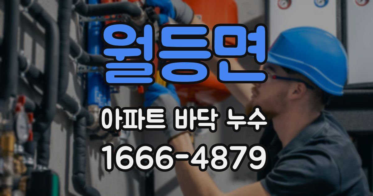 월등면 아파트 바닥 누수
