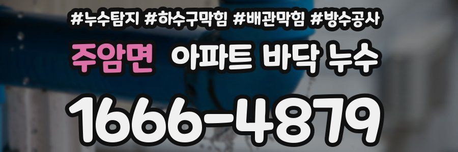 주암면 아파트 바닥 누수