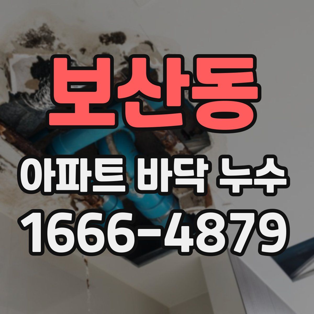 보산동 아파트 바닥 누수
