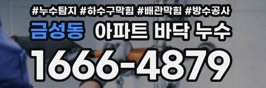 금성동 아파트 바닥 누수
