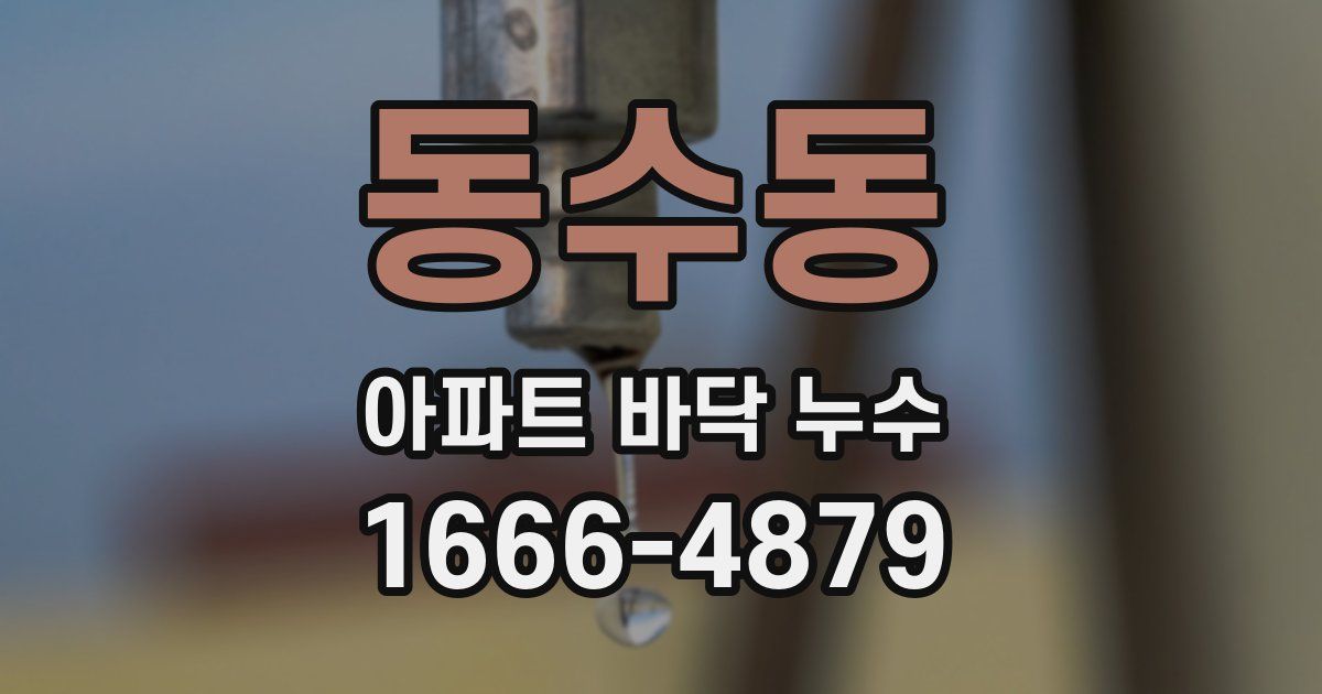 동수동 아파트 바닥 누수