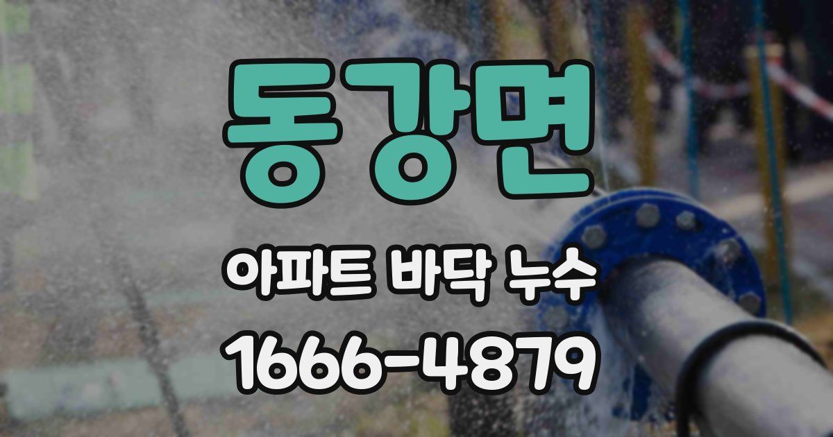 동강면 아파트 바닥 누수