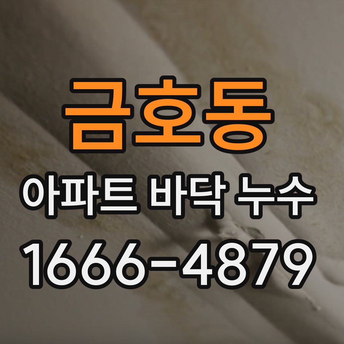금호동 아파트 바닥 누수