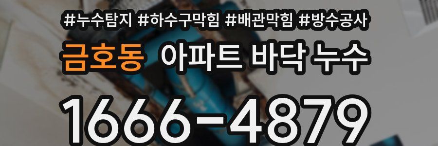 금호동 아파트 바닥 누수