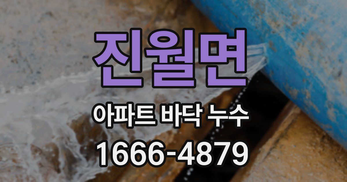 진월면 아파트 바닥 누수