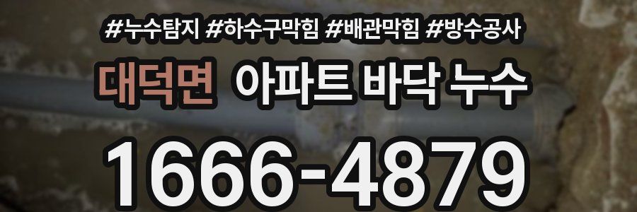 대덕면 아파트 바닥 누수