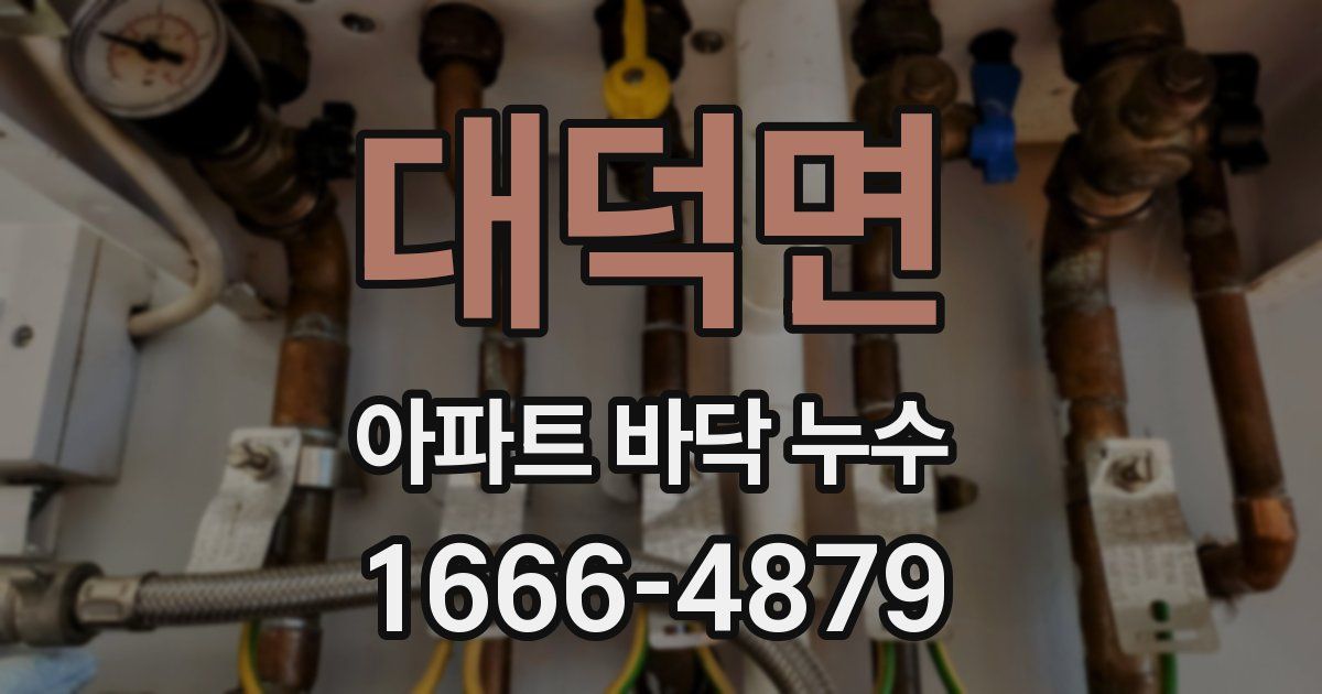 대덕면 아파트 바닥 누수