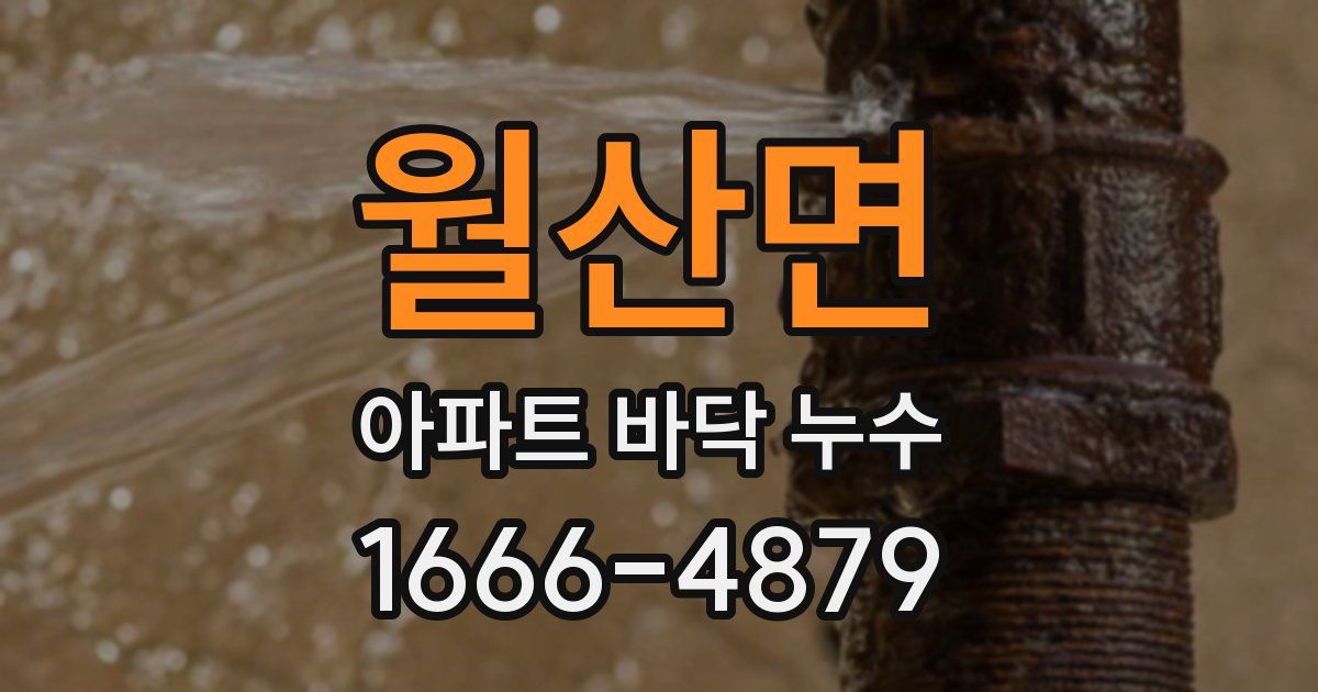 월산면 아파트 바닥 누수