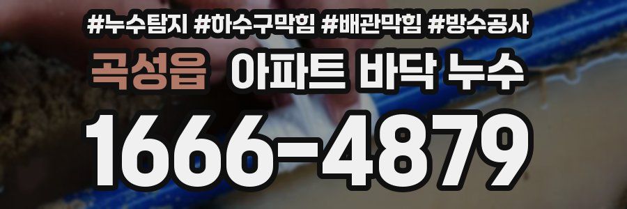곡성읍 아파트 바닥 누수