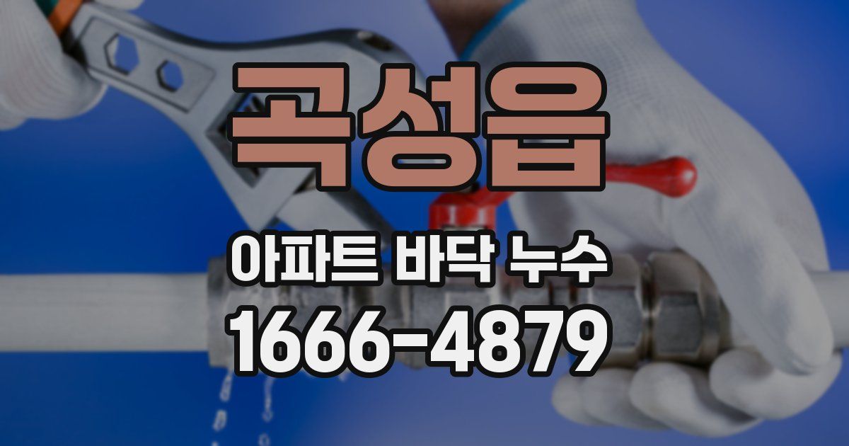 곡성읍 아파트 바닥 누수