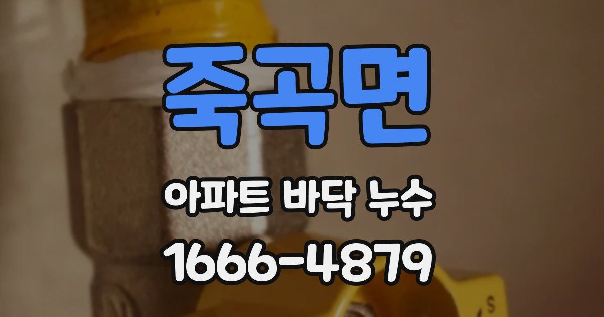 죽곡면 아파트 바닥 누수