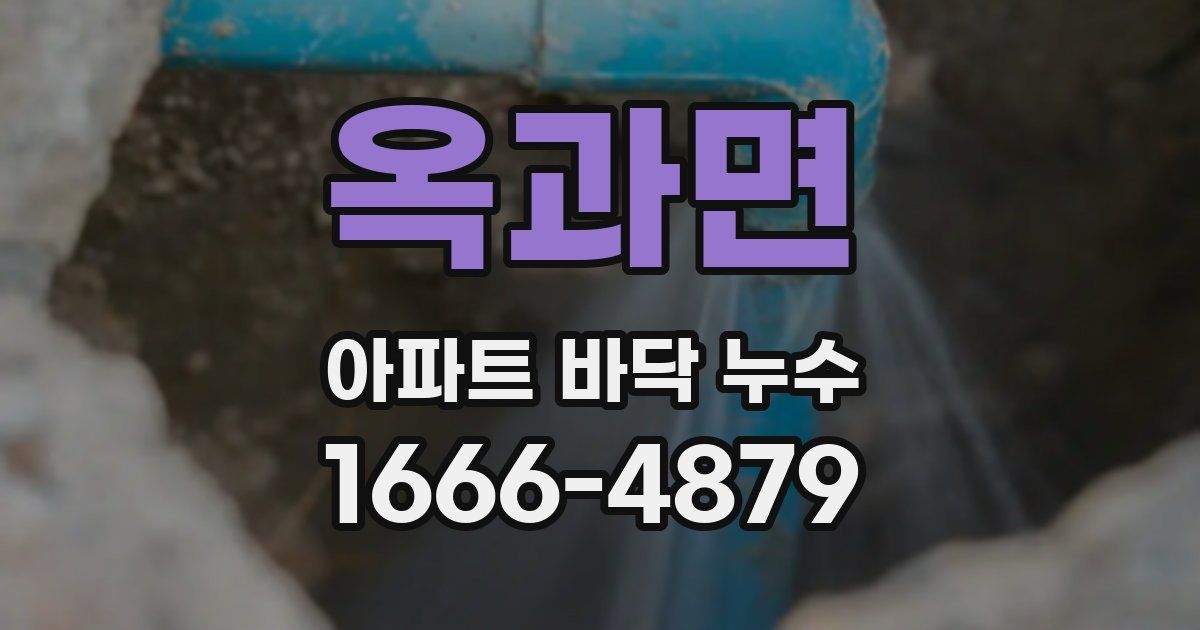 옥과면 아파트 바닥 누수