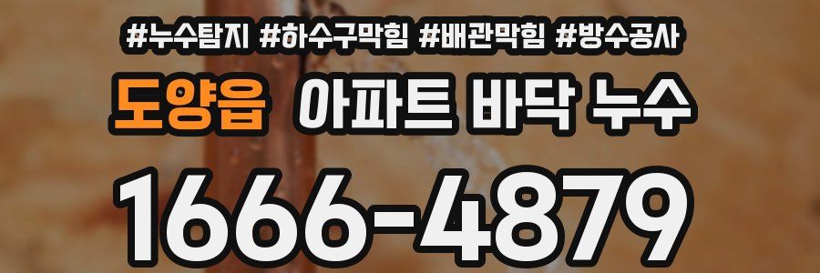 도양읍 아파트 바닥 누수