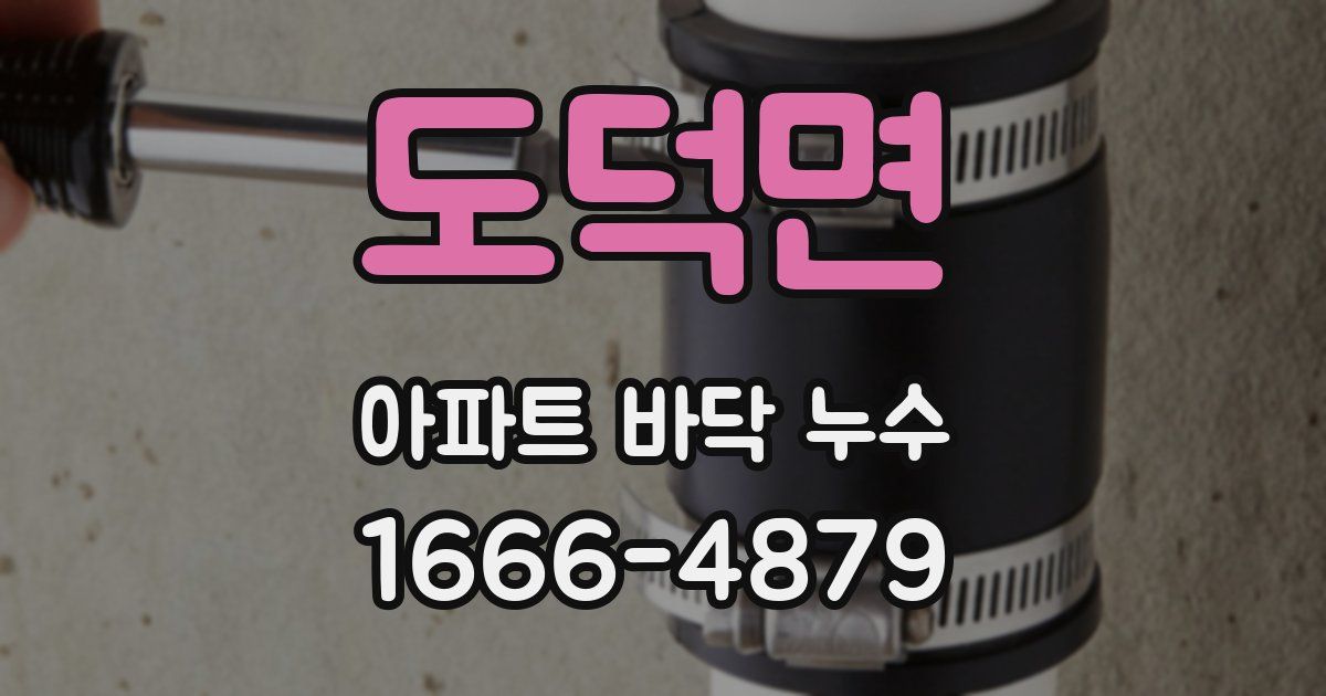 도덕면 아파트 바닥 누수