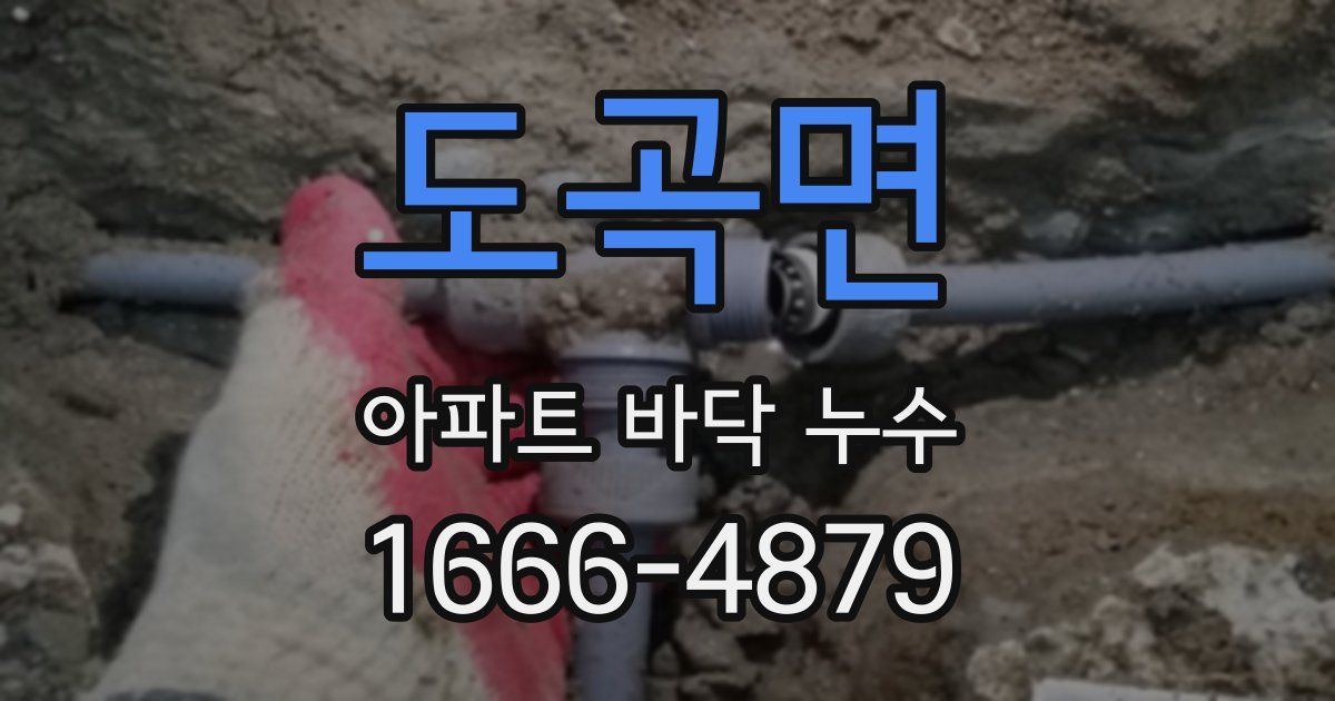 도곡면 아파트 바닥 누수