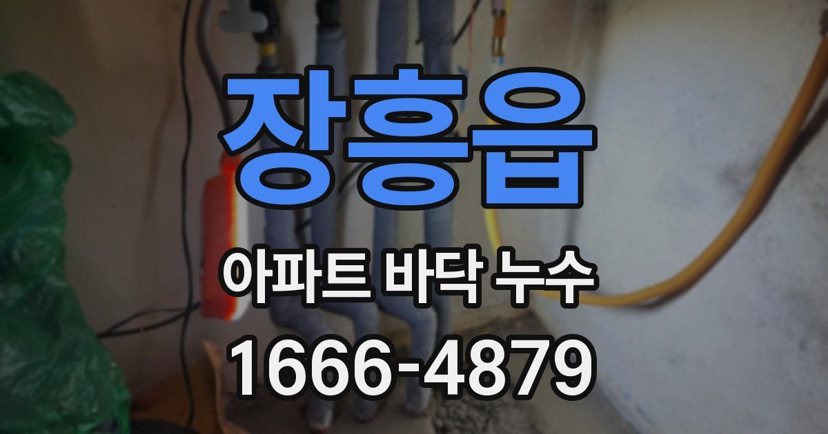 장흥읍 아파트 바닥 누수