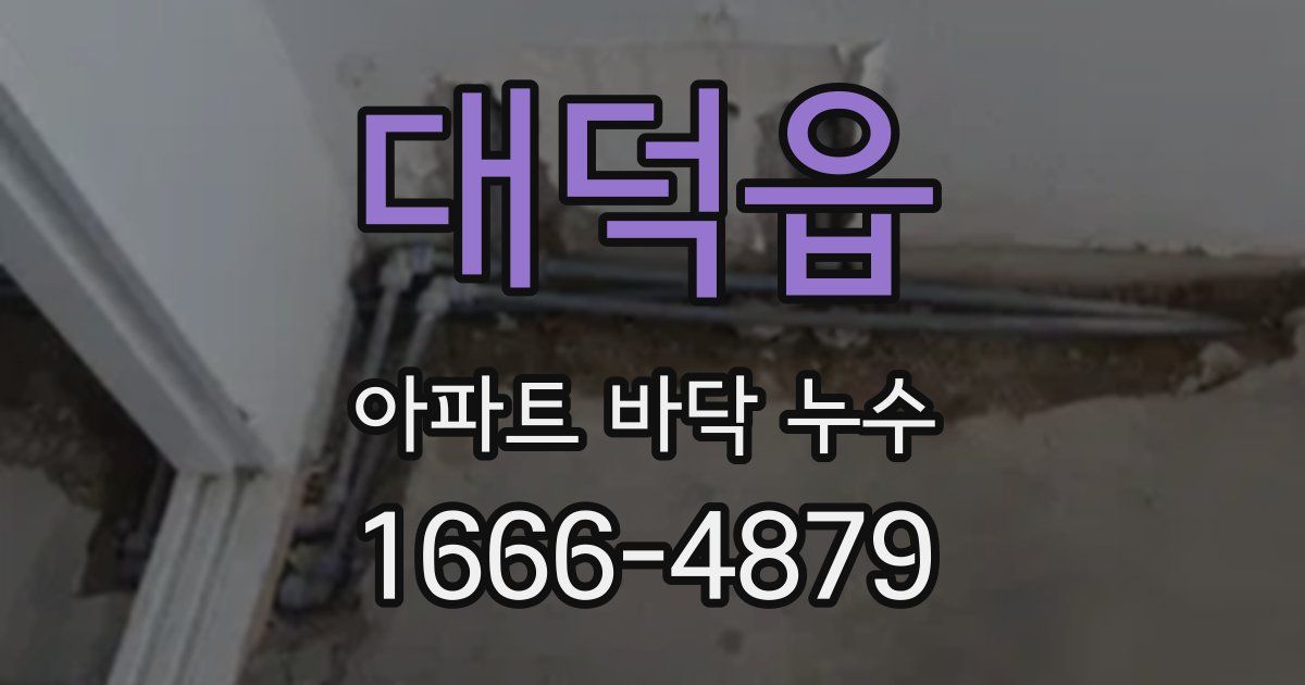 대덕읍 아파트 바닥 누수