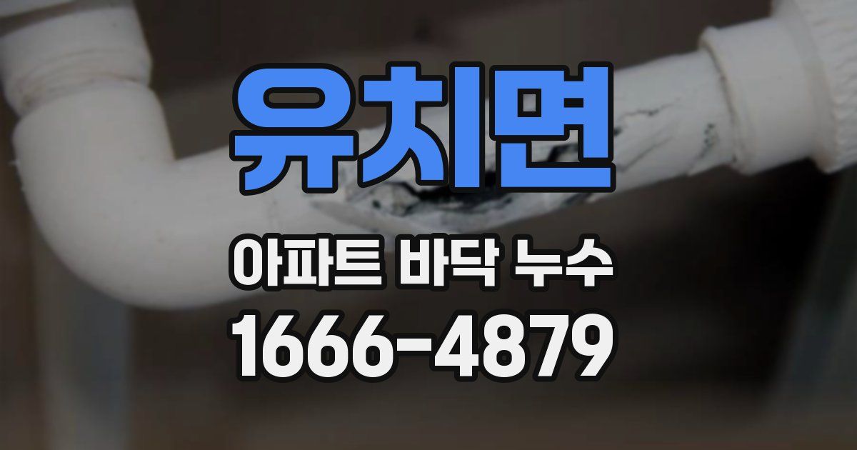 유치면 아파트 바닥 누수