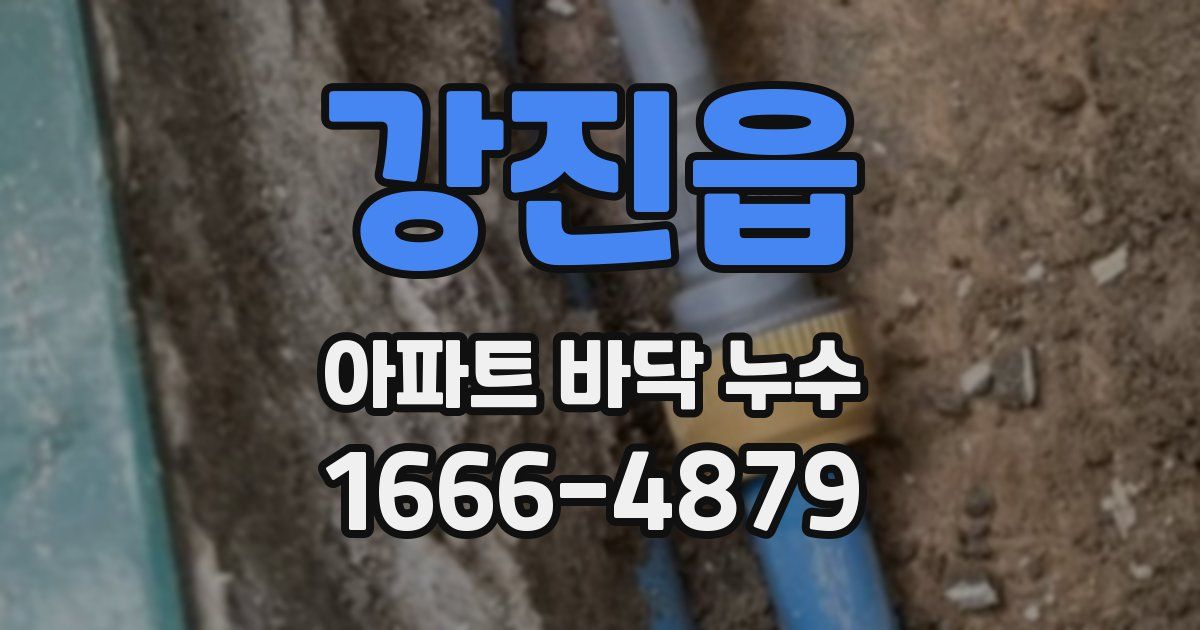 강진읍 아파트 바닥 누수