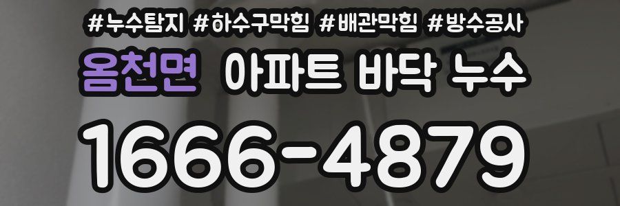옴천면 아파트 바닥 누수