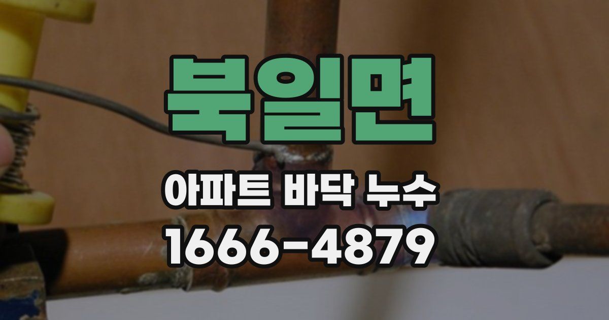 북일면 아파트 바닥 누수