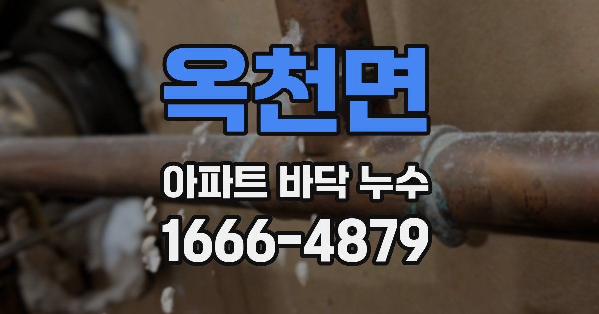 옥천면 아파트 바닥 누수