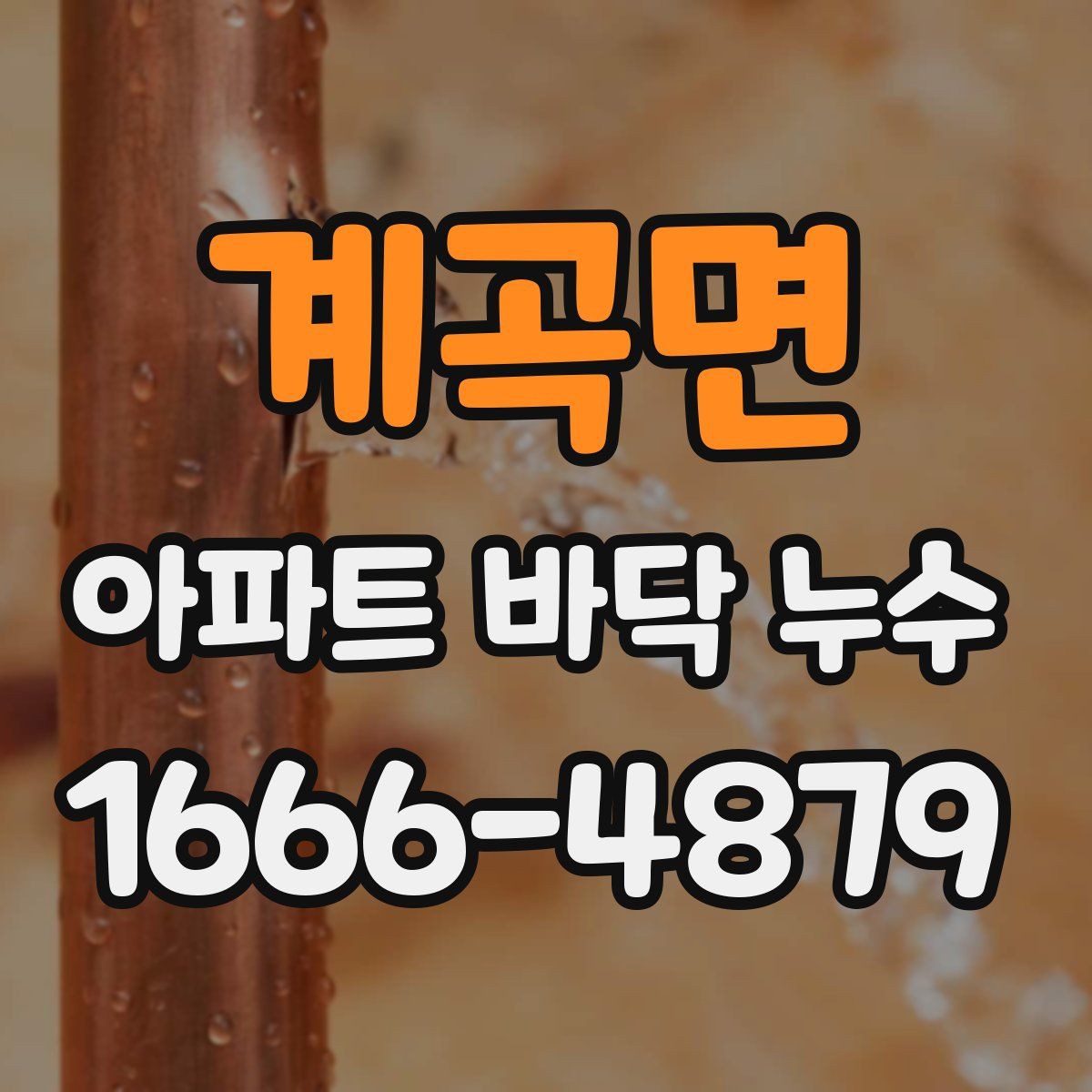계곡면 아파트 바닥 누수