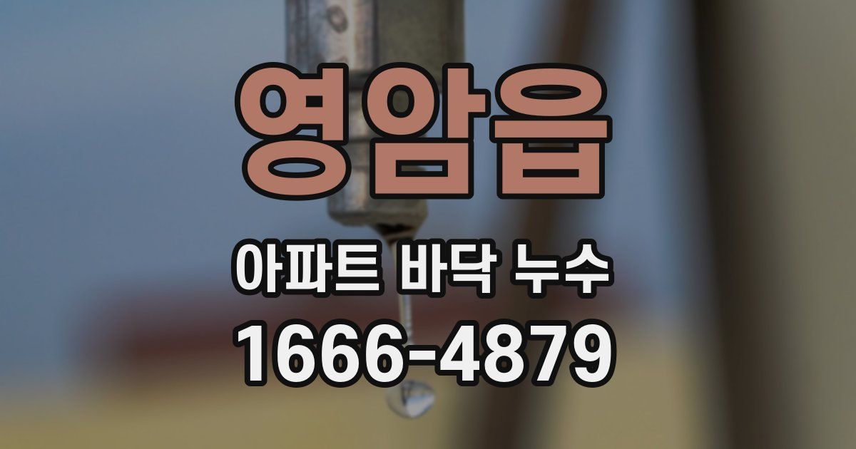 영암읍 아파트 바닥 누수