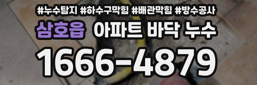 삼호읍 아파트 바닥 누수