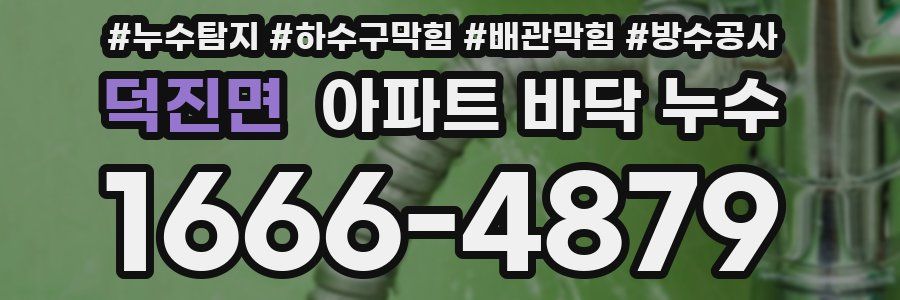 덕진면 아파트 바닥 누수