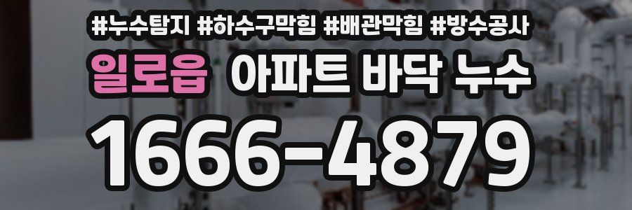 일로읍 아파트 바닥 누수