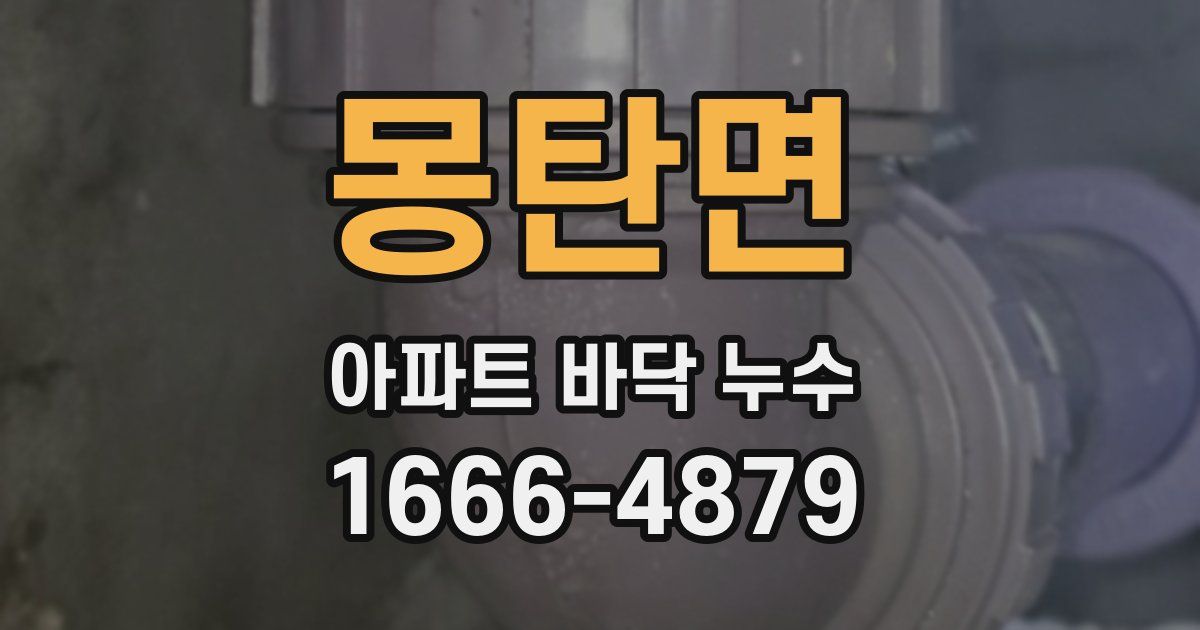 몽탄면 아파트 바닥 누수