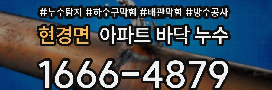현경면 아파트 바닥 누수