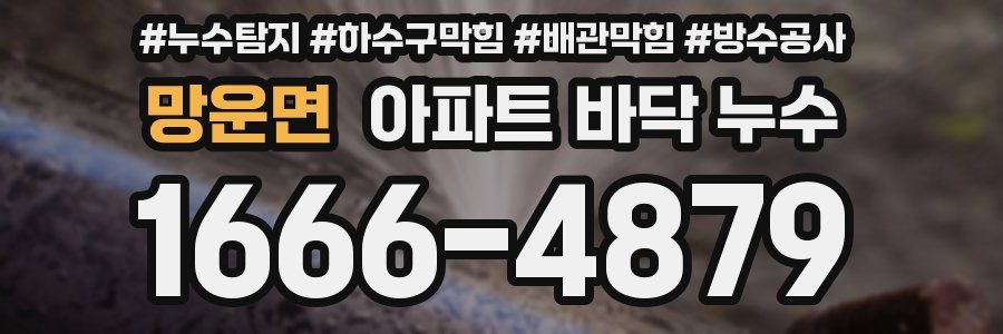 망운면 아파트 바닥 누수