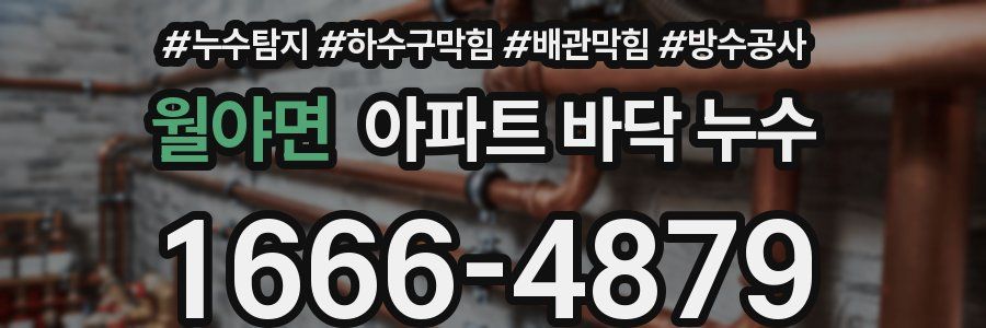 월야면 아파트 바닥 누수