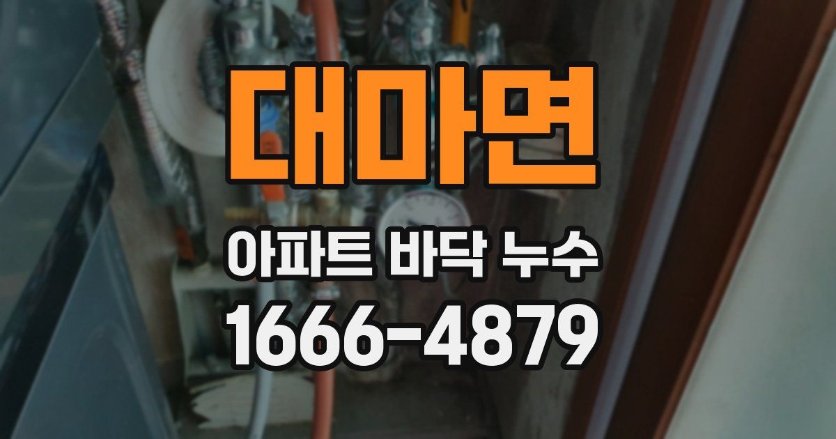 대마면 아파트 바닥 누수