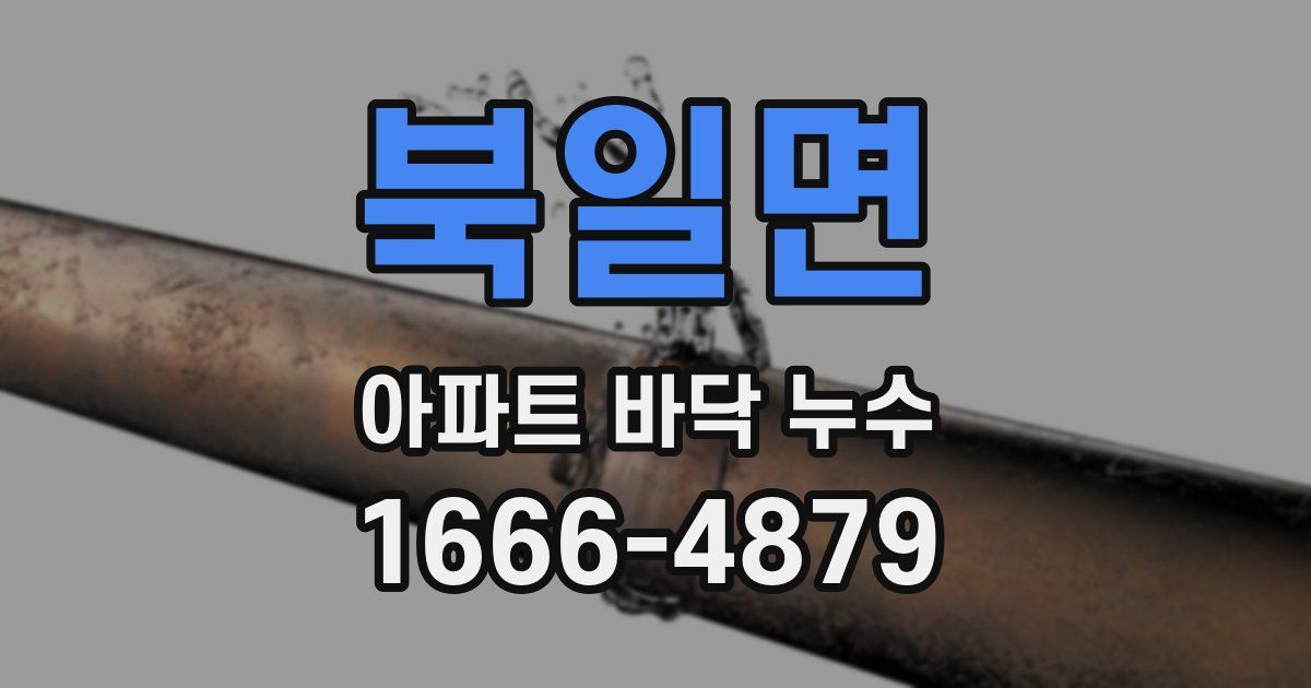 북일면 아파트 바닥 누수