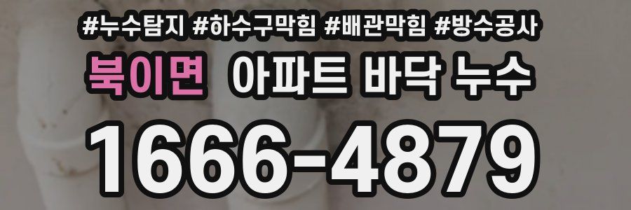 북이면 아파트 바닥 누수