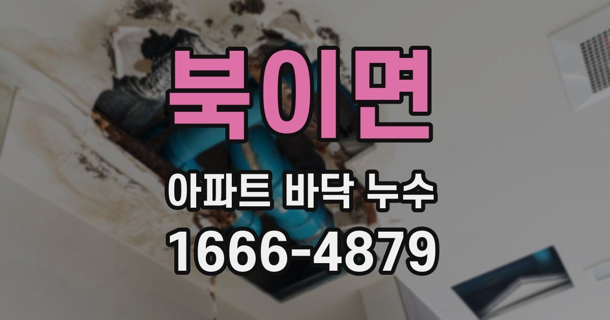 북이면 아파트 바닥 누수
