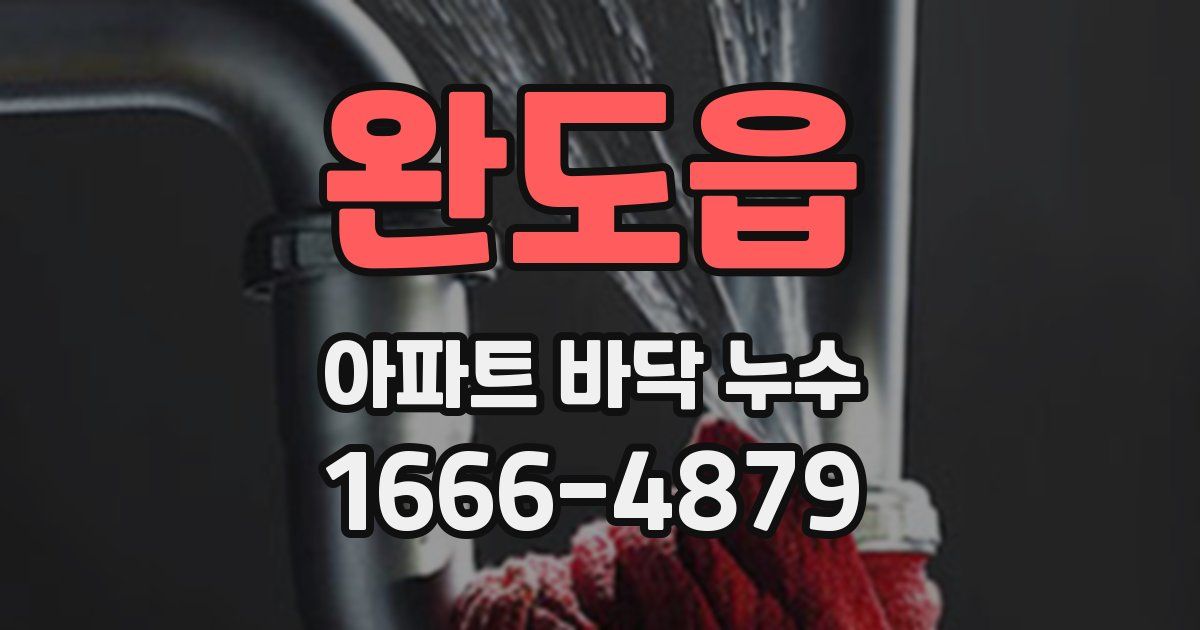 완도읍 아파트 바닥 누수