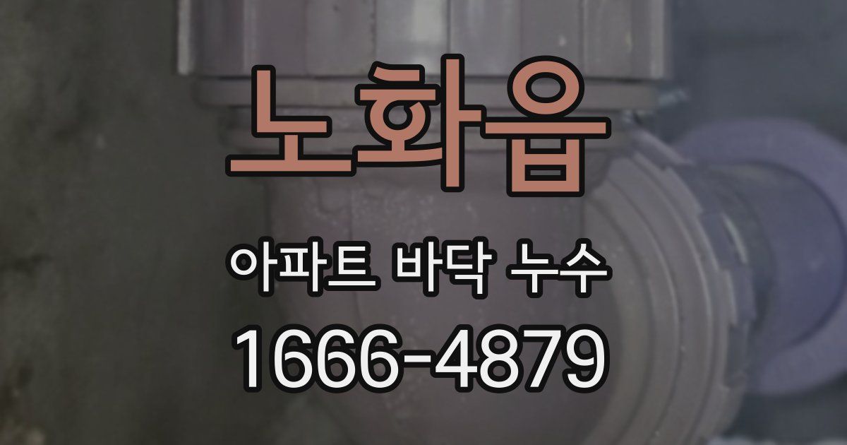 노화읍 아파트 바닥 누수