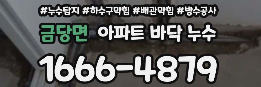 금당면 아파트 바닥 누수