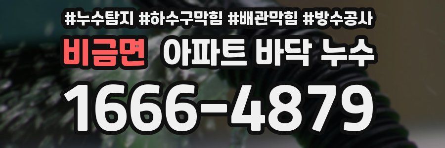 비금면 아파트 바닥 누수