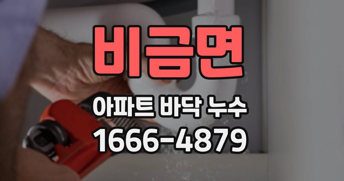 비금면 아파트 바닥 누수