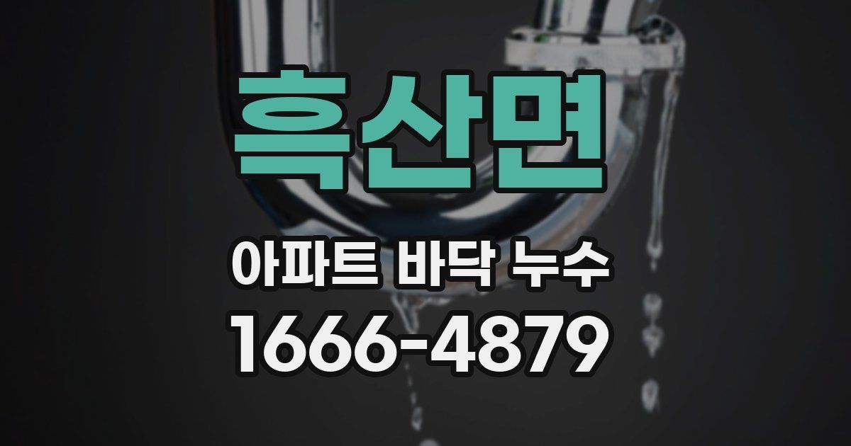 흑산면 아파트 바닥 누수