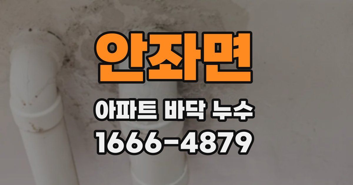 안좌면 아파트 바닥 누수