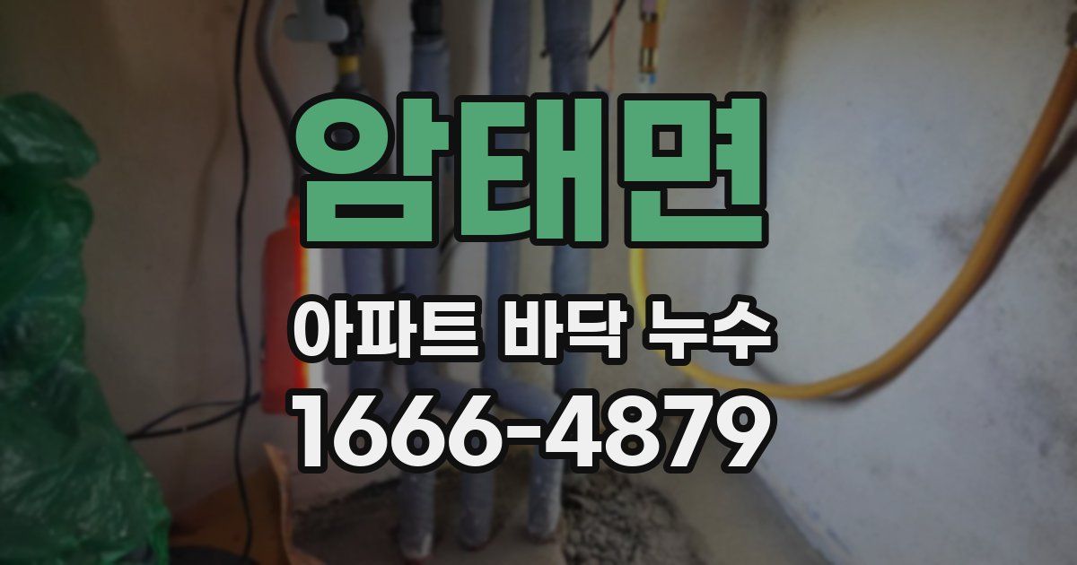 암태면 아파트 바닥 누수
